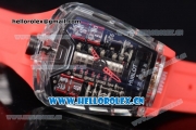 Hublot MP-05 Laferrari Sapphire Limited Edition1 Miyota 8205 Automatic Sapphire Crystal Case Skeleton Dial and Red Rubber Strap