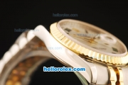Rolex Datejust Automatic Movement ETA Coating Case with Gold Bezel and Two Tone Strap-36mm