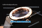 Hublot Classic Fusion 9015 Auto PVD/Rose Gold Case with Blue Dial and Blue Leather Strap