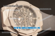 Hublot Classic Fusion Aerofusion Chronograph Orlinski Japanese Miyota OS20 Quartz Steel Case with Black Dial Stick Markers and Black Rubber Strap