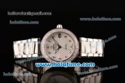 Omega De Ville Ladymatic Swiss Quartz Movement Steel Case Steel Bracelet with Diamond Bezel and White Dial Omega De Ville Ladymatic Swiss Quartz Movement Steel Case Steel Bracelet with Diamond Bezel and White Dial