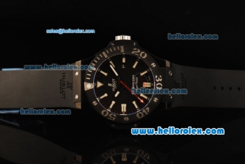 Hublot Big Bang King Swiss Valjoux 7750 Automatic Movement PVD Case with Black Dial and Black Rubber Strap