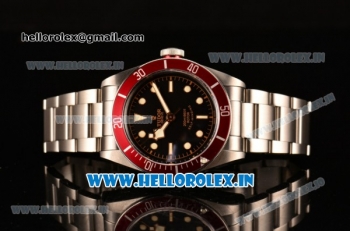 Tudor Heritage Black Bay Swiss ETA 2824 Automatic Steel Case/Strap with Red Bezel and Black Dial - 1:1 Original