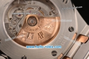 Audemars Piguet Royal Oak Swiss ETA 2824 Automatic Two Tone Case with Stick Markers and Black Grid Dial - 1:1 Original