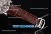 Cartier Rotonde de Cartier Astrotourbillon Asia 2813 Automatic Steel Case with Brown Dial Roman Numeral Markers and Brown Leather Strap