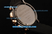 Chopard Happy Sport Chronograph Original Quartz Movement Ceramic Case with Rose Gold Bezel and Black Rubber Strap