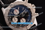 Breitling Avenger Chrono Swiss Valjoux 7750-SHG Automatic Stainless Steel Case with Black Leather Strap and Black Dial