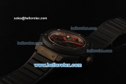 Hublot King Power Chronograph Swiss Valjoux 7750 Automatic Movement PVD Case with Black Bezel and Black Rubber Strap