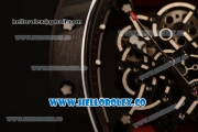 Richard Mille RM 055 Bubba Watson Miyota 9015 Automatic Carbon Fiber Case with Black Dial and Red Rubber Strap