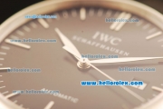 IWC Portugieser Asia 2892 Automatic Steel Case with Black Dial and Black Leather Strap