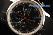 IWC Portuguese Yacht Club Automatic Movement Steel Case with Arabic Numerals and Black Rubber Strap