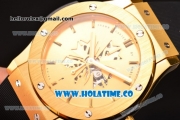 Hublot Classic Fusion Shawn Carter Asia 6497 Manual Winding Yellow Gold Case with Gold Dial and Stick Markers