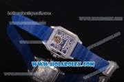 Cartier Santos Tourbillon Asia Automatic Steel Case with Blue Dial and Roman Numeral Markers