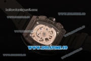 Richard Mille RM 011 Felipe Massa Flyback Chronograph Swiss Valjoux 7750 Automatic Carbon Fiber Case with Skeleton Dial and Black Rubber Strap - 1:1 Original