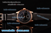 IWC Portuguese Vintage Asia 6497 Manual Winding Rose Gold Case with Black Dial and Stick/Numeral Markers