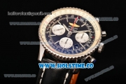 Breitling Navitimer 01 Chrono Swiss Valjoux 7750 Automatic Steel Case with Silver Stick Markers and Black Dial - 1:1 Original (JF)