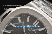 Patek Philippe Nautilus Miyota 9015 Automatic Full Steel with Dark Grey Dial and White Stick Markers