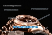 Rolex Datejust Swiss ETA 2671 Automatic Rose Gold Case with Brown Dial Diamonds Markers and Rose Gold Bracelet (BP)