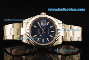 Rolex Datejust II Swiss ETA 2836 Automatic Movement Full Steel with Blue Dial and White Stick Markers