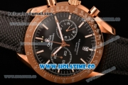 Omega Speedmaster '57 Co-Axial Chronograph Miyota Quartz Rose Gold Case with White Stick Markers and Black Dial