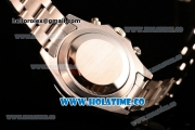 Rolex Daytona II Chrono Swiss Valjoux 7750 Automatic Full Steel with Black Dial and White Stick Markers (JF)