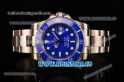 Rolex Submariner Swiss ETA 2836 Automatic Full Steel with Blue Dial and White Markers - 1:1 Best Edition (JF)