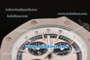 Audemars Piguet Royal Oak Offshore Chronograph Miyota OS10 Quartz Steel Case/Strap with Stick Markers White Dial