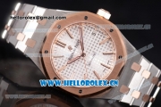 Audemars Piguet Royal Oak Clone AP Calibre 3120 Automatic Two Tone Case/Bracelet with Silver Dial and Stick Markers (JF)