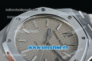 Audemars Piguet Royal Oak Swiss ETA 2824 Automatic Full Steel with Grey Dial and Stick Markers - 1:1 Origianl (ZF)