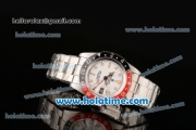 Rolex GMT-Master Swiss ETA 2846 Automatic Movement Steel Case with White Dial and Ceramic Bezel