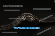 Hublot Classic Fusion 9015 Auto PVD Case PVD Bezel with Black Dial and Black Leather Strap