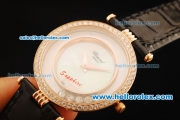 Chopard Happy Sport Swiss Quartz Movement Rose Gold Case with Diamond Bezel and MOP Dial