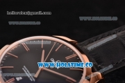 Omega De Ville Trésor Master Co-Axial Swiss ETA 2824 Automatic Rose Gold Case with Stick Markers and Black Dial