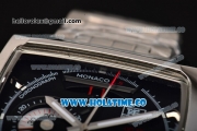 Tag Heuer New Model Monaco Calibre 12 Chronograph Miyota Quartz Movement Silver Case with SS Strap and Black Dial