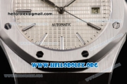Audemars Piguet Royal Oak Clone AP Calibre 3120 Automatic Stainless Steel Case/Bracelet with White Dial and Stick Markers (BP)