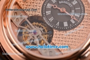 Breguet Classique Complications Tourbillon Messidor Swiss Tourbillon Manual Winding Rose Gold/Diamond Case with Black Leather Bracelet and White Markers -1:1 (FT)