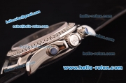Rolex Daytona Swiss Valjoux 7750-SHG Automatic Diamond Bezel with Black Dial and Diamond Markers