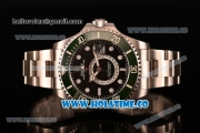 Rolex GMT-Master II Chronometer Asia Automatic Full Steel with Black Dial and White Dot Markers - Green Bezel