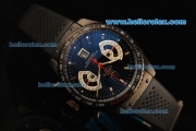 Tag Heuer Grand Carrera Chronograph Quartz Movement PVD Case with Black Dial and Black Rubber Strap