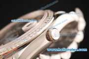 Rolex Datejust Swiss ETA 2836 Automatic Full Steel with Diamond Bezel and Green MOP Dial-Silver Roman Markers