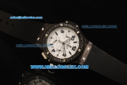 Hublot Big Bang Chronograph Swiss Quartz Movement PVD Case with White Dial and Black Rubber Strap-Lady Model