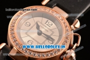 Cartier Pasha C Swiss Quartz Rose Gold Case with Silver Dial and Diamonds Bezel