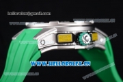 Richard Mille RM60-01 Asia Automatic Steel Case with Skeleton Dial Green Rubber Strap and Stick/Arabic Numeral Markers