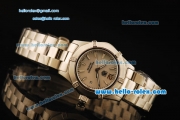 Tag Heuer Aquaracer Swiss ETA Quartz Movement Steel Case with Diamond Bezel and Beige MOP Dial