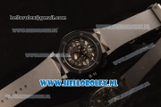 Hublot Classic Fusion Aerofusion Chronograph Orlinski Japanese Miyota OS20 Quartz PVD Case with Black Dial Stick Markers and Black Rubber Strap