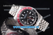 Rolex GMT-Master Vintage Asia 2813 Automatic Stainless Steel Case/Bracelet with Black Dial and White Dot Markers