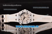 Audemars Piguet Royal Oak Offshore Diver Swiss ETA 2824 Automatic Ceramic Case with White Dial and Stick Markers - 1:1 Original (NOOB)