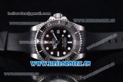 Rolex Deepsea Sea Dweller Ocean Swiss ETA 2836 Automatic Steel Case with Black Dial Black Rubber Strap and Dot Markers - 1:1 Original (NOOB)