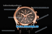 Longines Master Moonphase Miyota OS10 Quartz with Date Rose Gold Case with Black Dial and Stick Markers - Rose Gold Bezel