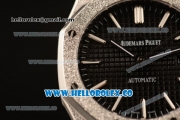 Audemars Piguet Royal Oak 41MM Clone Calibre AP 3120 Automatic Full Steel with Black Dial and Stick Markers (EF)